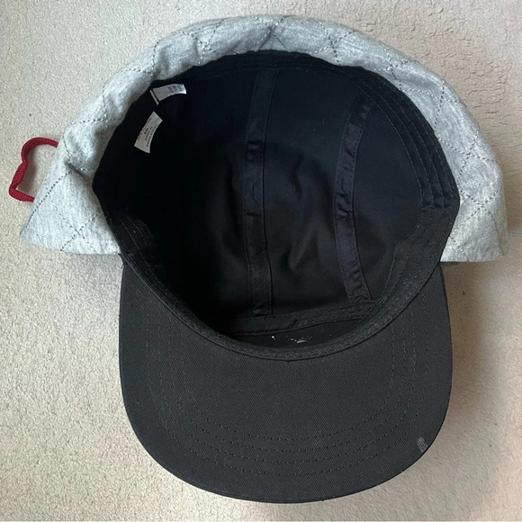 Obermeyer Black Flat Bill Hat w/Ear Flaps x Crooked Stave-Cotton-Small-Medium - Picture 9 of 10